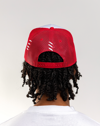 SIGNATURE TRUCKER HAT - RED/WHITE (PRE-ORDER)